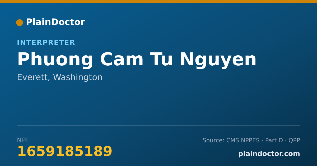 Shareable card for Phuong Cam Tu Nguyen - Interpreter, Everett, WA