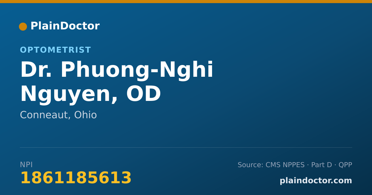 Shareable card for Phuong-Nghi Nguyen, OD - Optometrist, Conneaut, OH