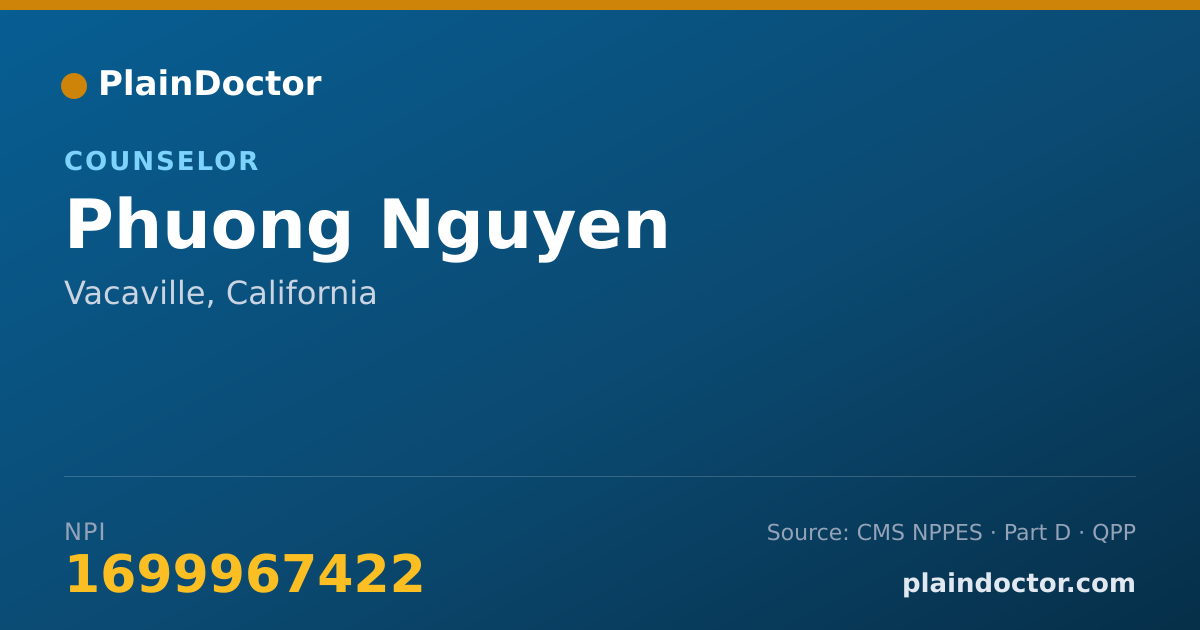 Shareable card for Phuong Nguyen - Counselor, Vacaville, CA
