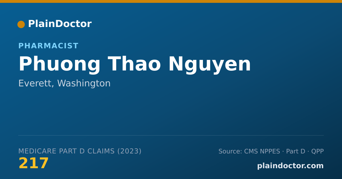 Shareable card for Phuong Thao Nguyen - Pharmacist, Everett, WA