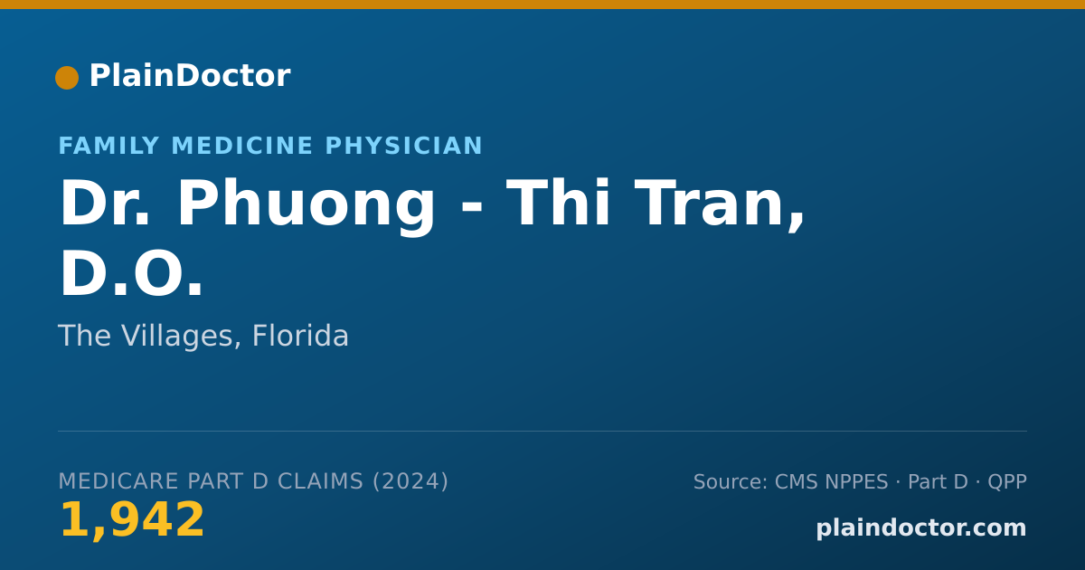 Shareable card for Phuong - Thi Tran, D.O. - Family Medicine Physician, The Villages, FL