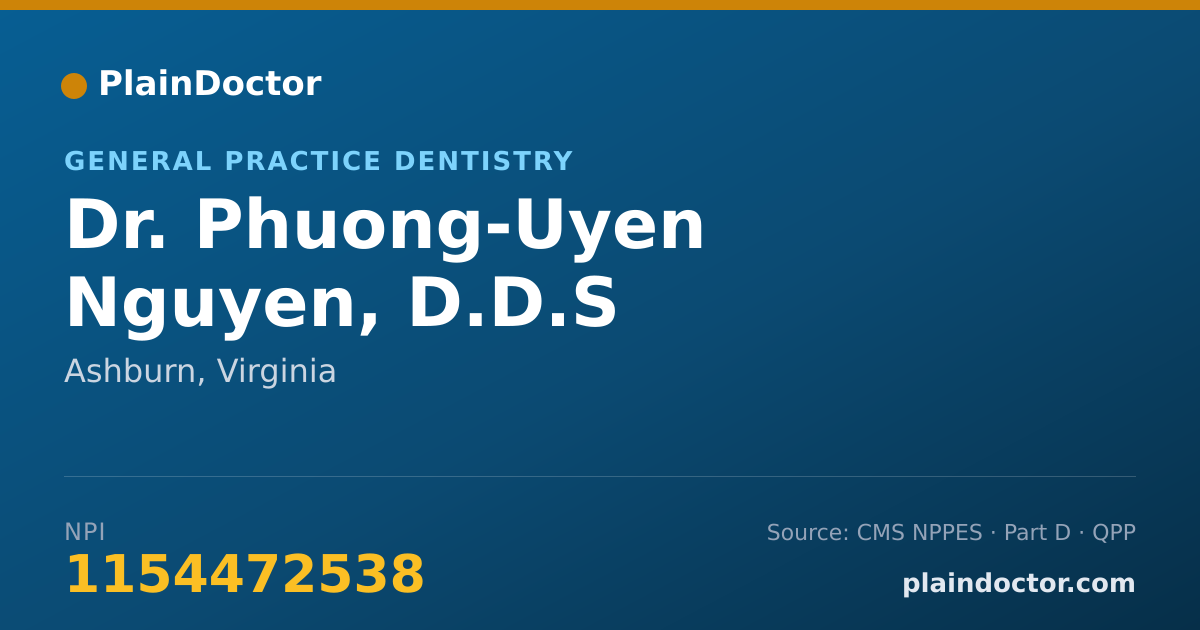Shareable card for Phuong-Uyen Nguyen, D.D.S - General Practice Dentistry, Ashburn, VA
