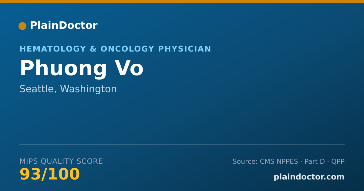 Shareable card for Phuong Vo - Hematology & Oncology Physician, Seattle, WA
