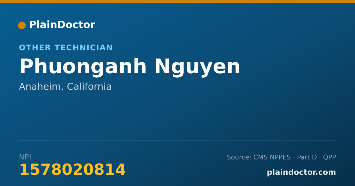 Shareable card for Phuonganh Nguyen - Other Technician, Anaheim, CA