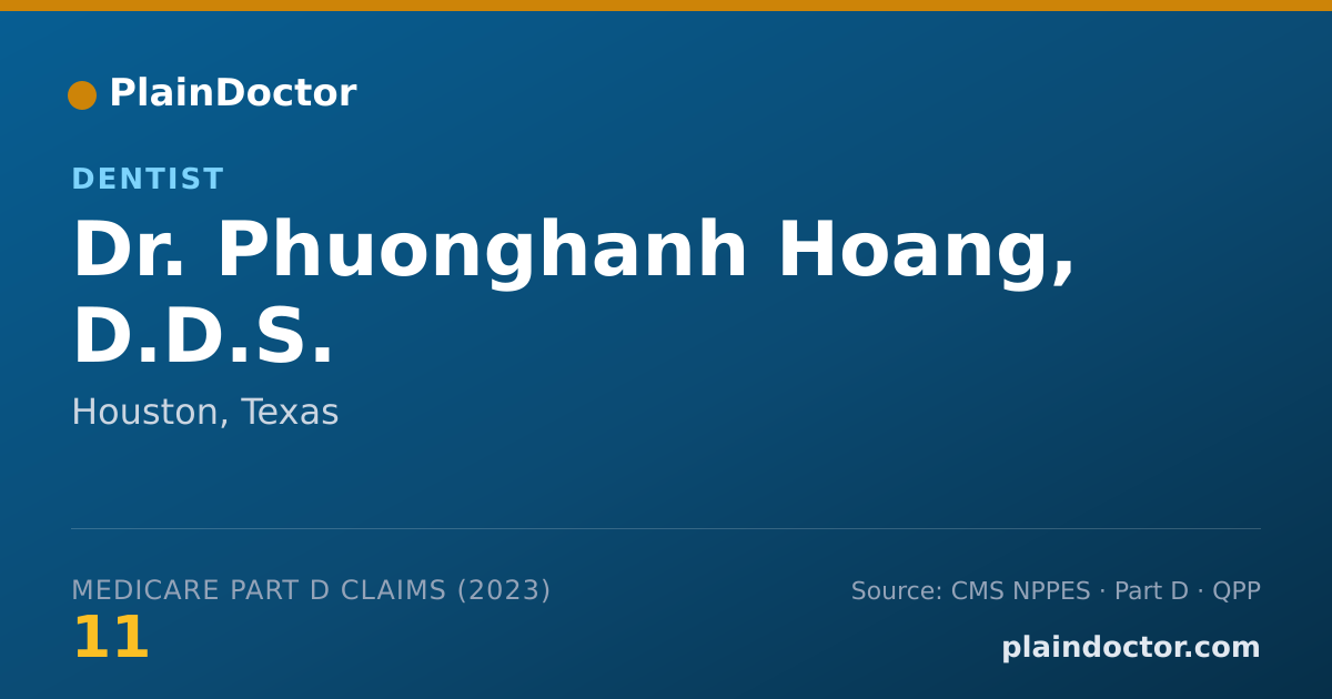 Shareable card for Phuonghanh Hoang, D.D.S. - Dentist, Houston, TX