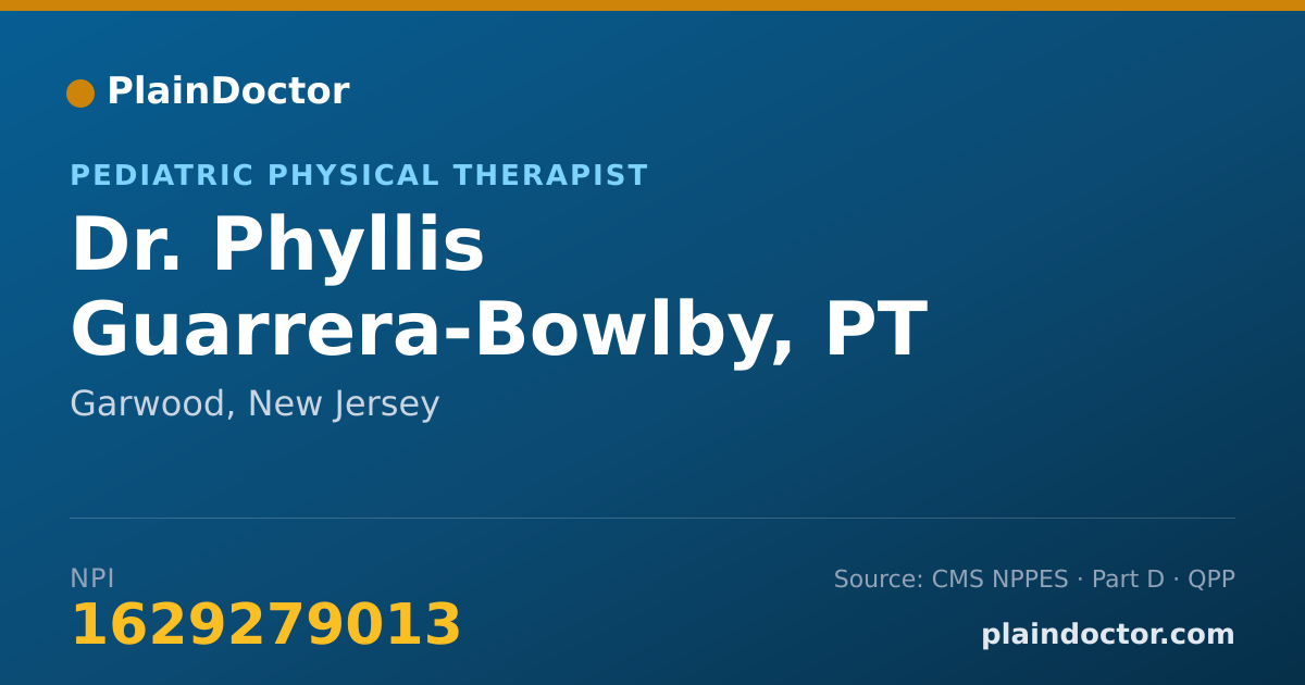 Shareable card for Phyllis Guarrera-Bowlby, PT - Pediatric Physical Therapist, Garwood, NJ