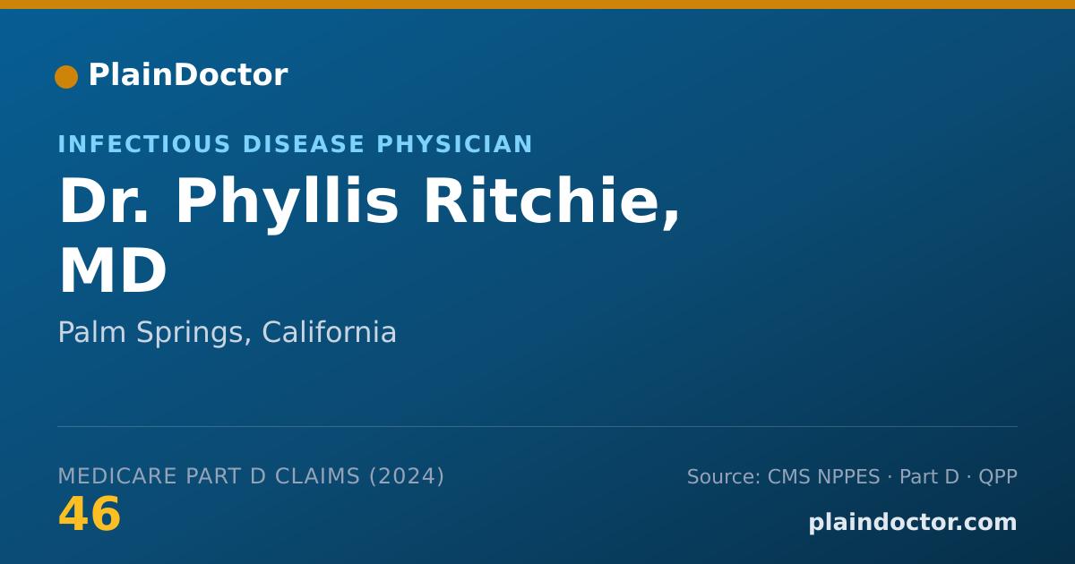 Shareable card for Phyllis Ritchie, MD - Infectious Disease Physician, Palm Springs, CA