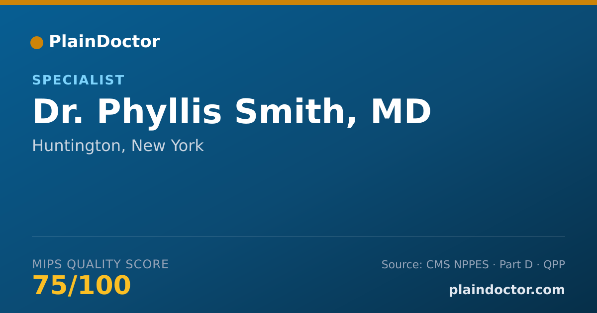 Shareable card for Phyllis Smith, MD - Specialist, Huntington, NY