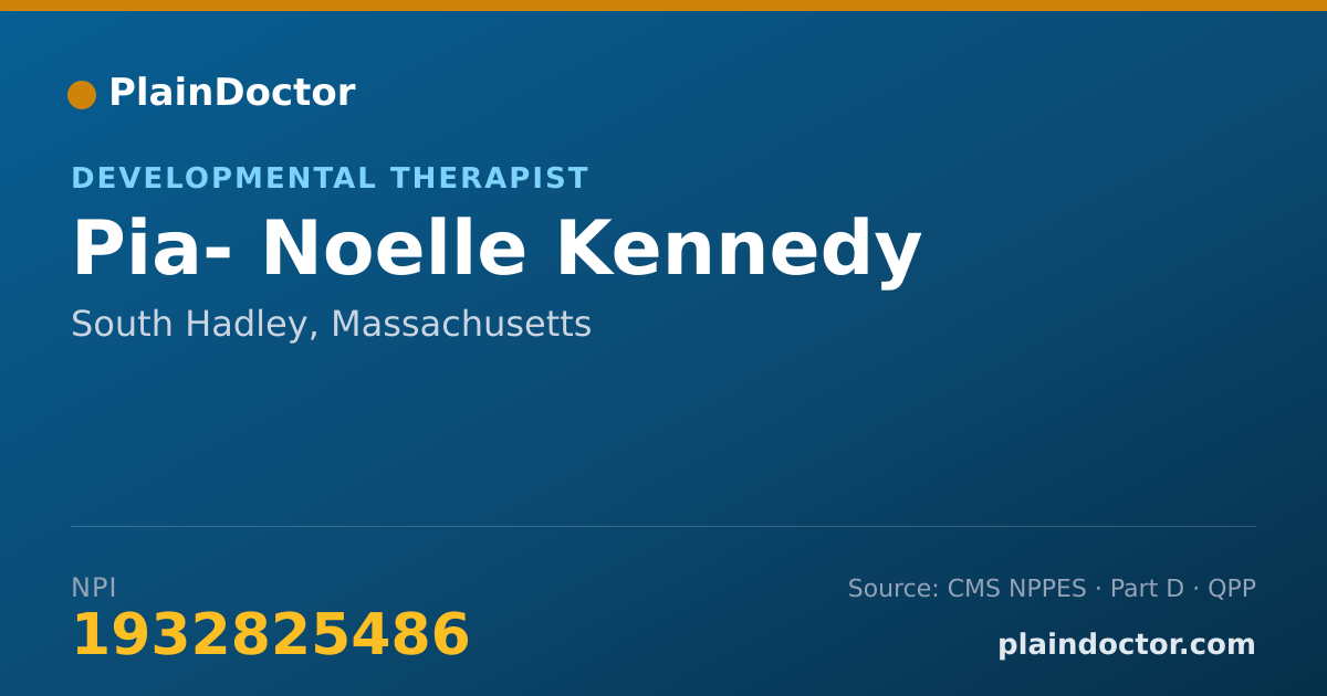 Shareable card for Pia- Noelle Kennedy - Developmental Therapist, South Hadley, MA