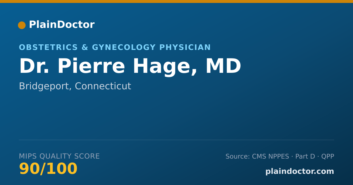 Shareable card for Pierre Hage, MD - Obstetrics & Gynecology Physician, Bridgeport, CT