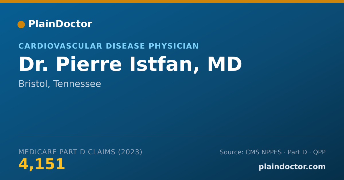Shareable card for Pierre Istfan, MD - Cardiovascular Disease Physician, Bristol, TN