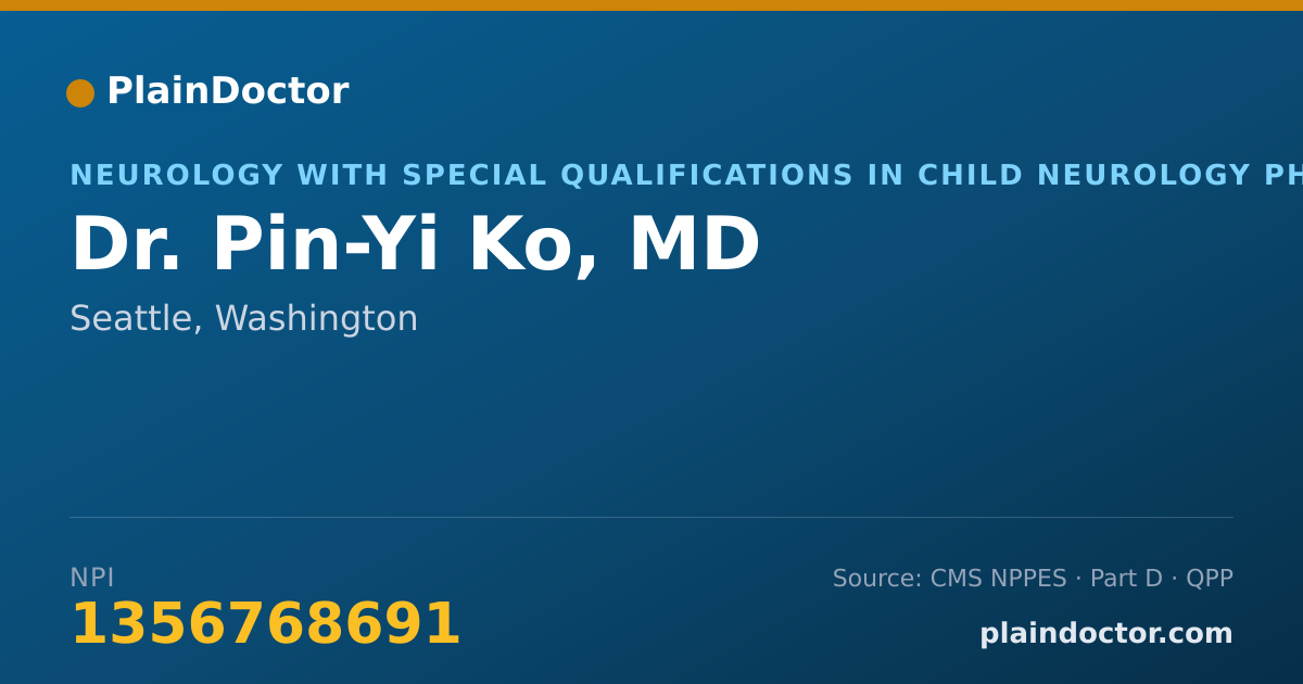 Shareable card for Pin-Yi Ko, MD - Neurology with Special Qualifications in Child Neurology Physician, Seattle, WA
