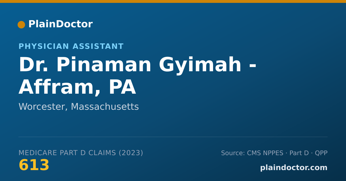 Shareable card for Pinaman Gyimah - Affram, PA - Physician Assistant, Worcester, MA