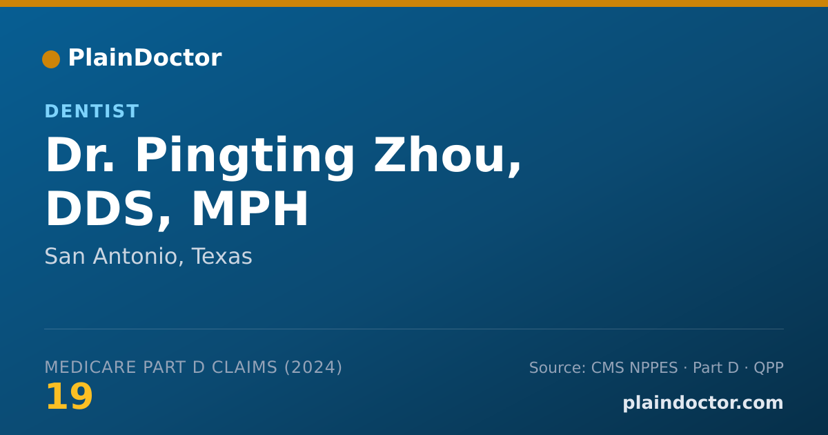 Shareable card for Pingting Zhou, DDS, MPH - Dentist, San Antonio, TX