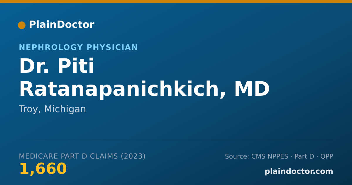 Shareable card for Piti Ratanapanichkich, MD - Nephrology Physician, Troy, MI