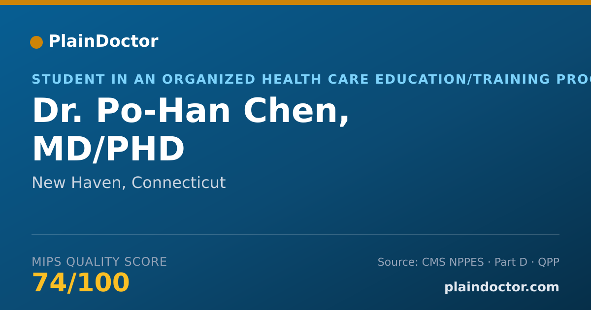 Shareable card for Po-Han Chen, MD/PHD - Student in an Organized Health Care Education/Training Program, New Haven, CT