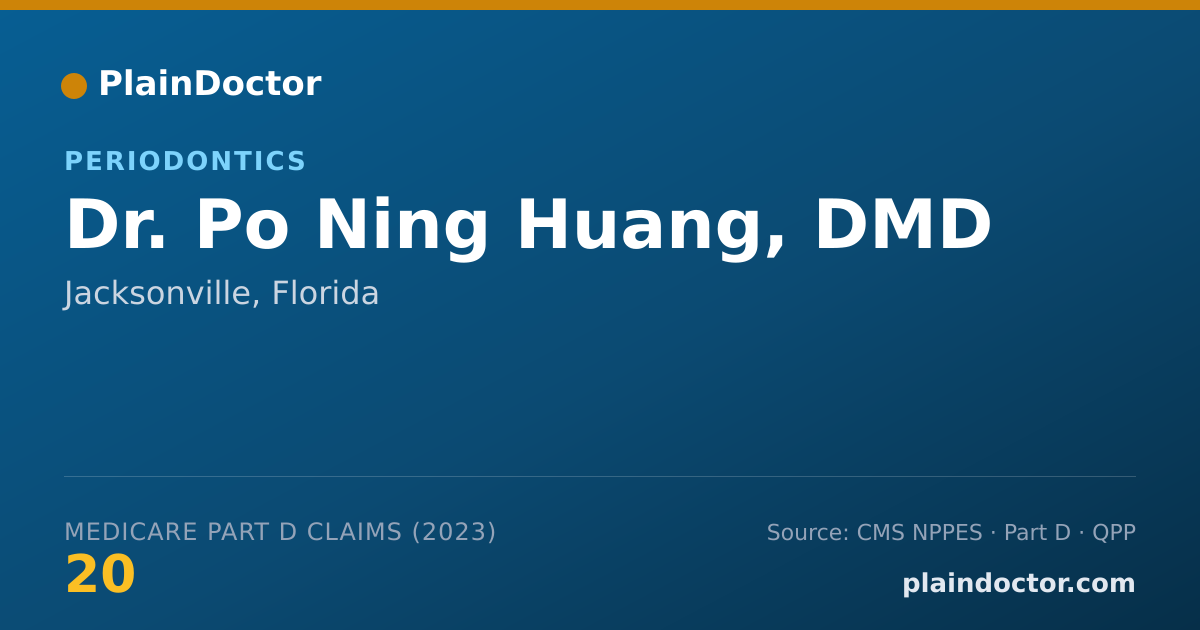 Shareable card for Po Ning Huang, DMD - Periodontics, Jacksonville, FL