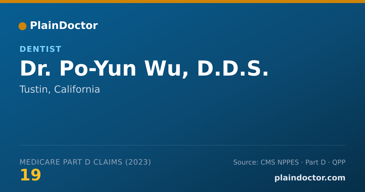 Shareable card for Po-Yun Wu, D.D.S. - Dentist, Tustin, CA