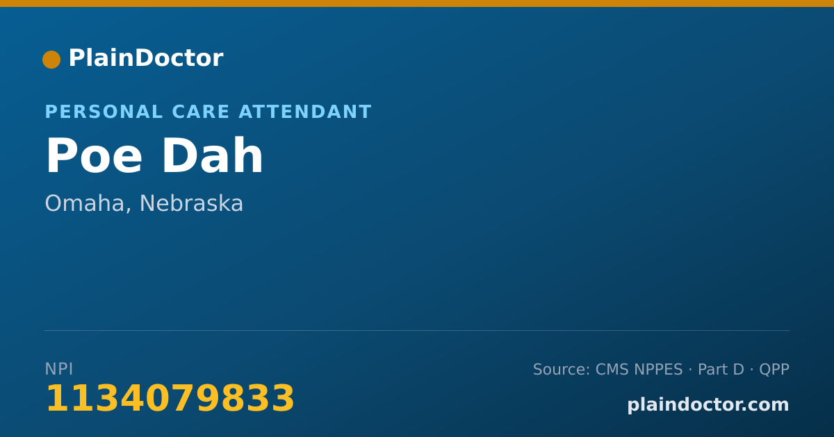 Shareable card for Poe Dah - Personal Care Attendant, Omaha, NE