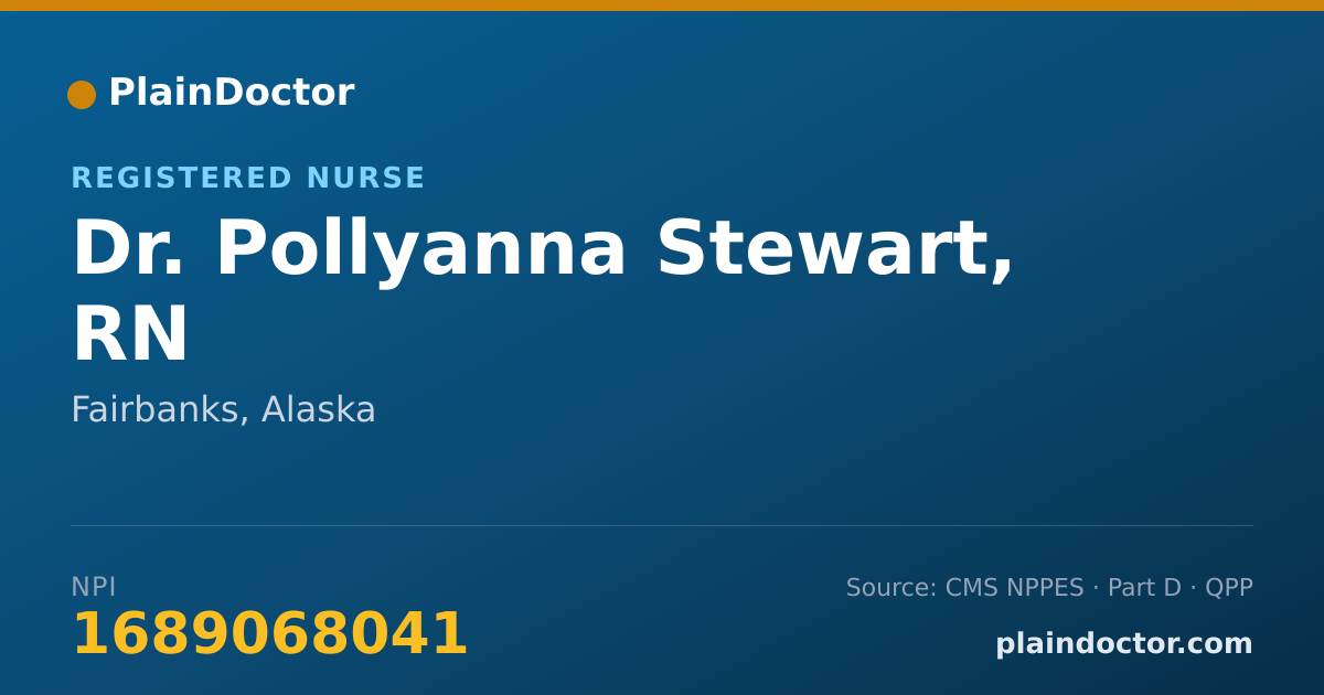 Shareable card for Pollyanna Stewart, RN - Registered Nurse, Fairbanks, AK