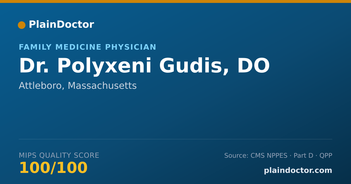 Shareable card for Polyxeni Gudis, DO - Family Medicine Physician, Attleboro, MA