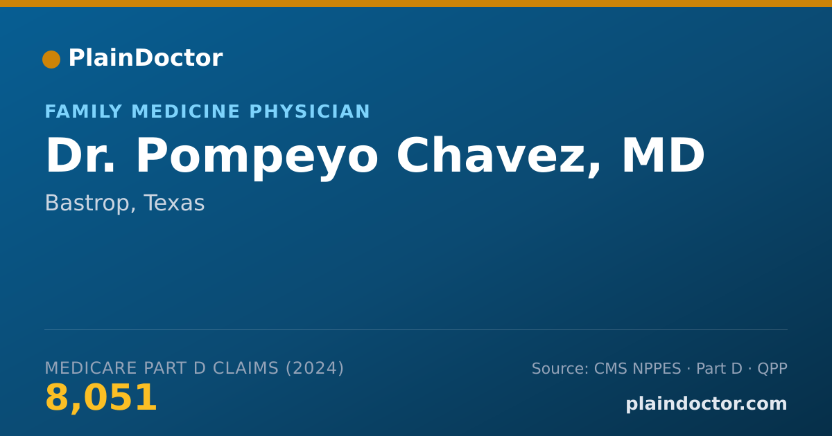 Shareable card for Pompeyo Chavez, MD - Family Medicine Physician, Bastrop, TX
