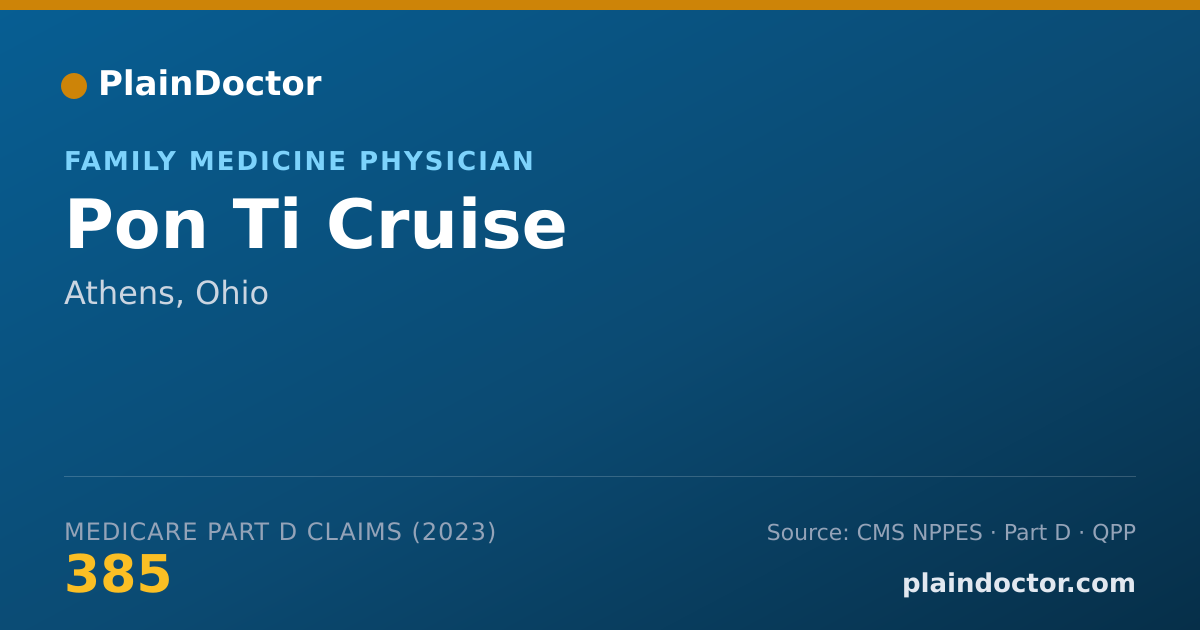 Shareable card for Pon Ti Cruise - Family Medicine Physician, Athens, OH