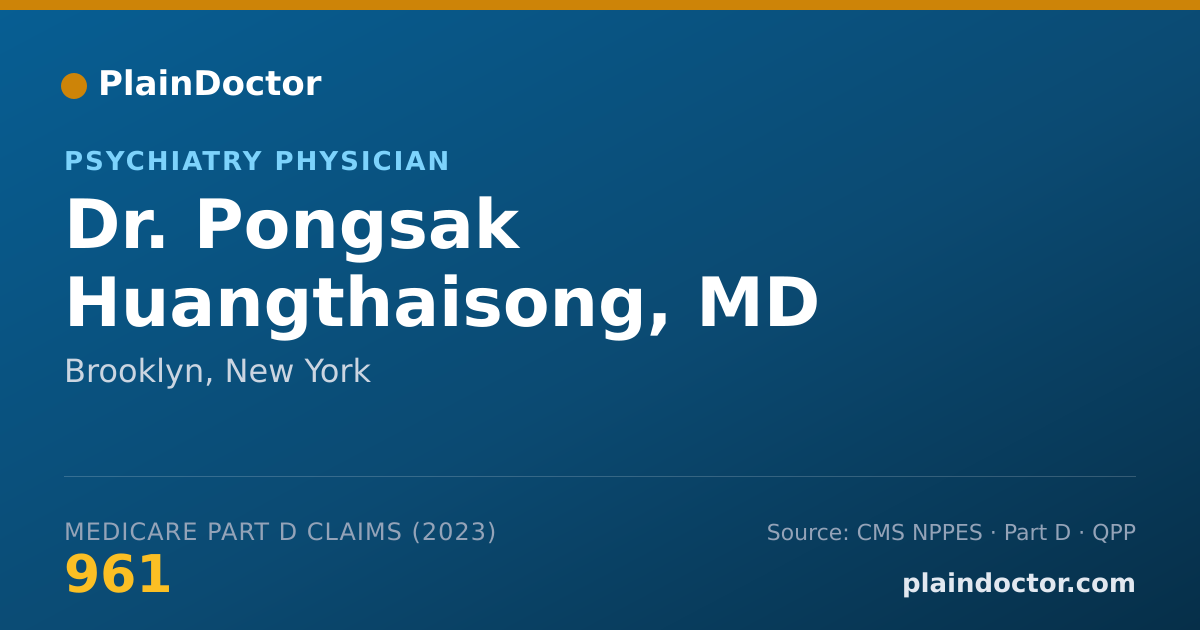Shareable card for Pongsak Huangthaisong, MD - Psychiatry Physician, Brooklyn, NY