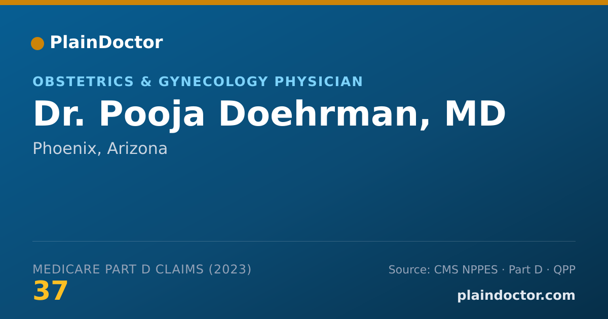 Shareable card for Pooja Doehrman, MD - Obstetrics & Gynecology Physician, Phoenix, AZ