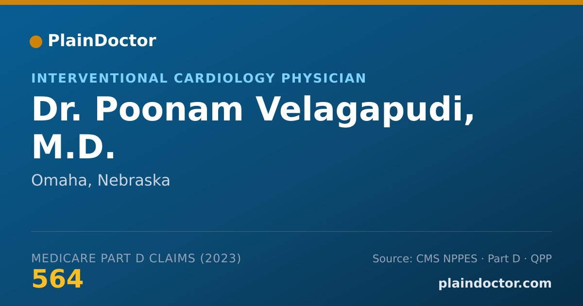 Shareable card for Poonam Velagapudi, M.D. - Interventional Cardiology Physician, Omaha, NE