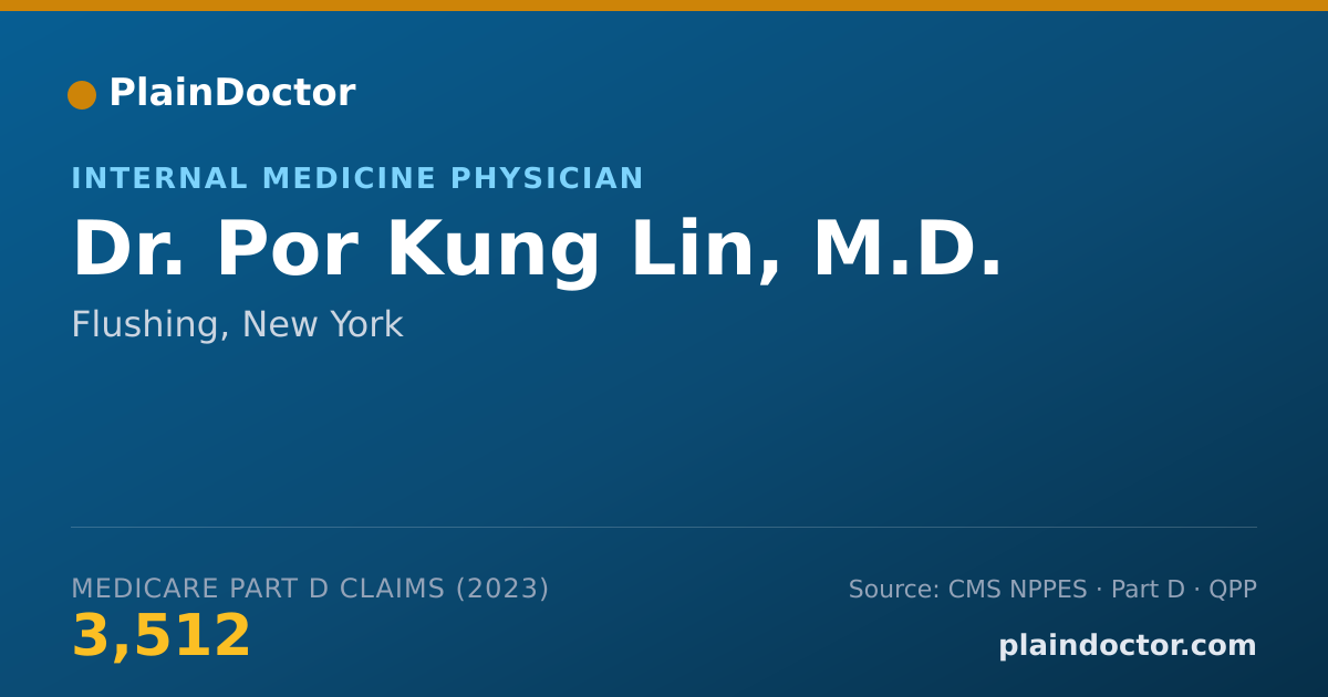 Shareable card for Por Kung Lin, M.D. - Internal Medicine Physician, Flushing, NY