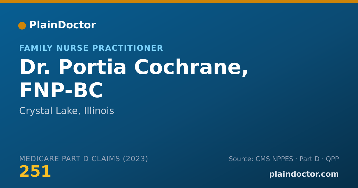 Shareable card for Portia Cochrane, FNP-BC - Family Nurse Practitioner, Crystal Lake, IL