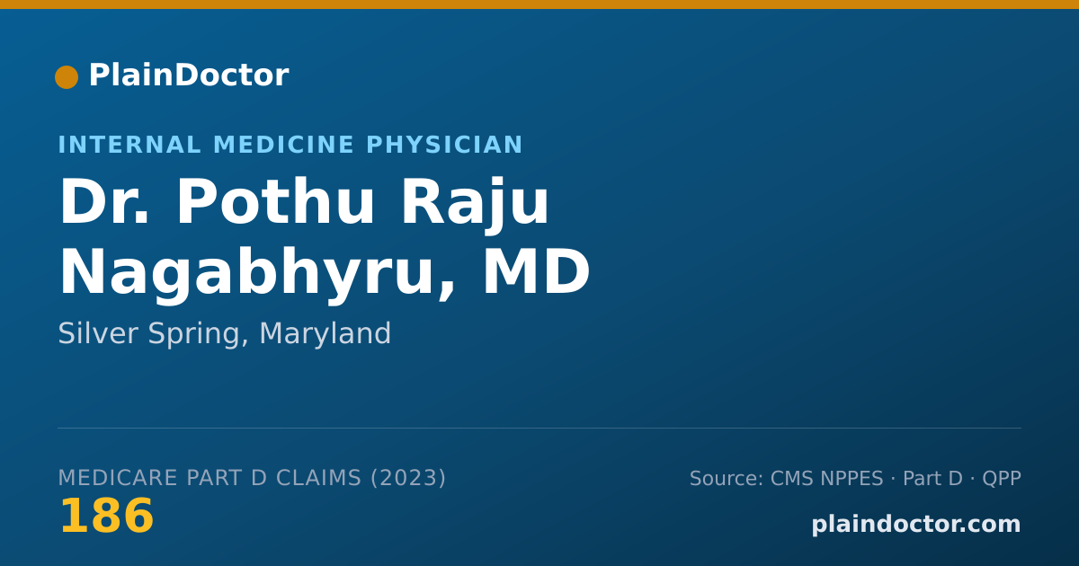 Shareable card for Pothu Raju Nagabhyru, MD - Internal Medicine Physician, Silver Spring, MD