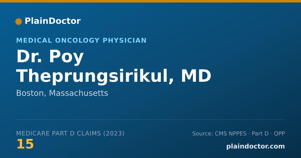 Shareable card for Poy Theprungsirikul, MD - Medical Oncology Physician, Boston, MA