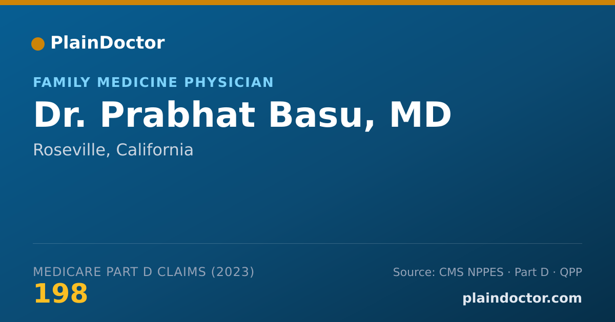 Shareable card for Prabhat Basu, MD - Family Medicine Physician, Roseville, CA