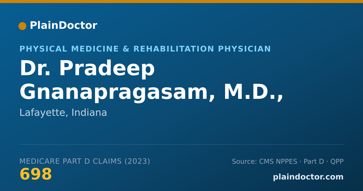 Shareable card for Pradeep Gnanapragasam, M.D., - Physical Medicine & Rehabilitation Physician, Lafayette, IN