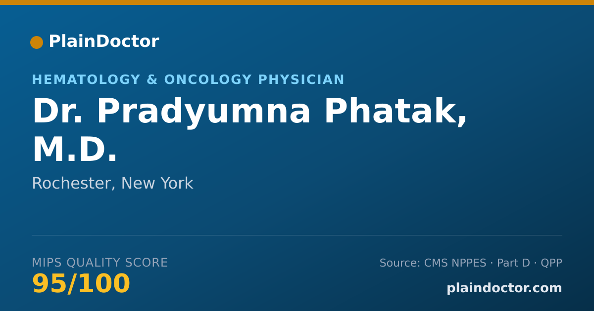 Shareable card for Pradyumna Phatak, M.D. - Hematology & Oncology Physician, Rochester, NY
