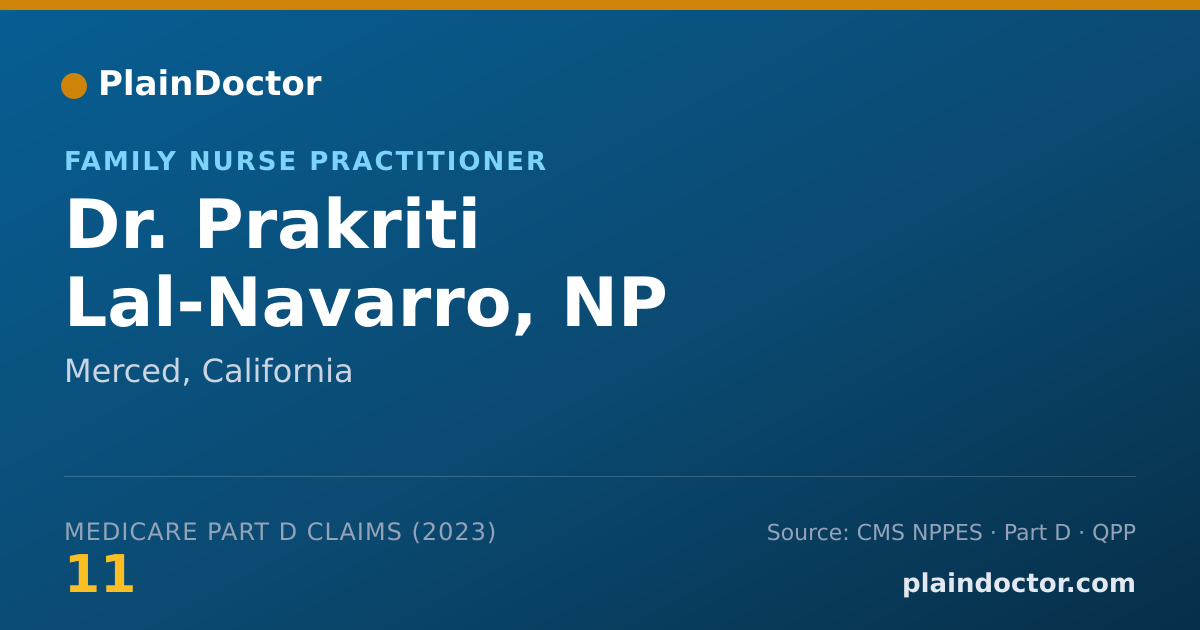 Shareable card for Prakriti Lal-Navarro, NP - Family Nurse Practitioner, Merced, CA