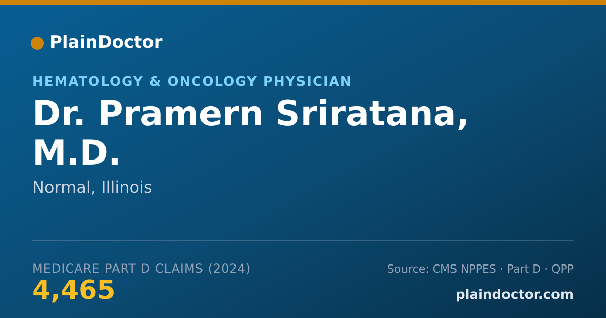 Shareable card for Pramern Sriratana, M.D. - Specialist, Normal, IL