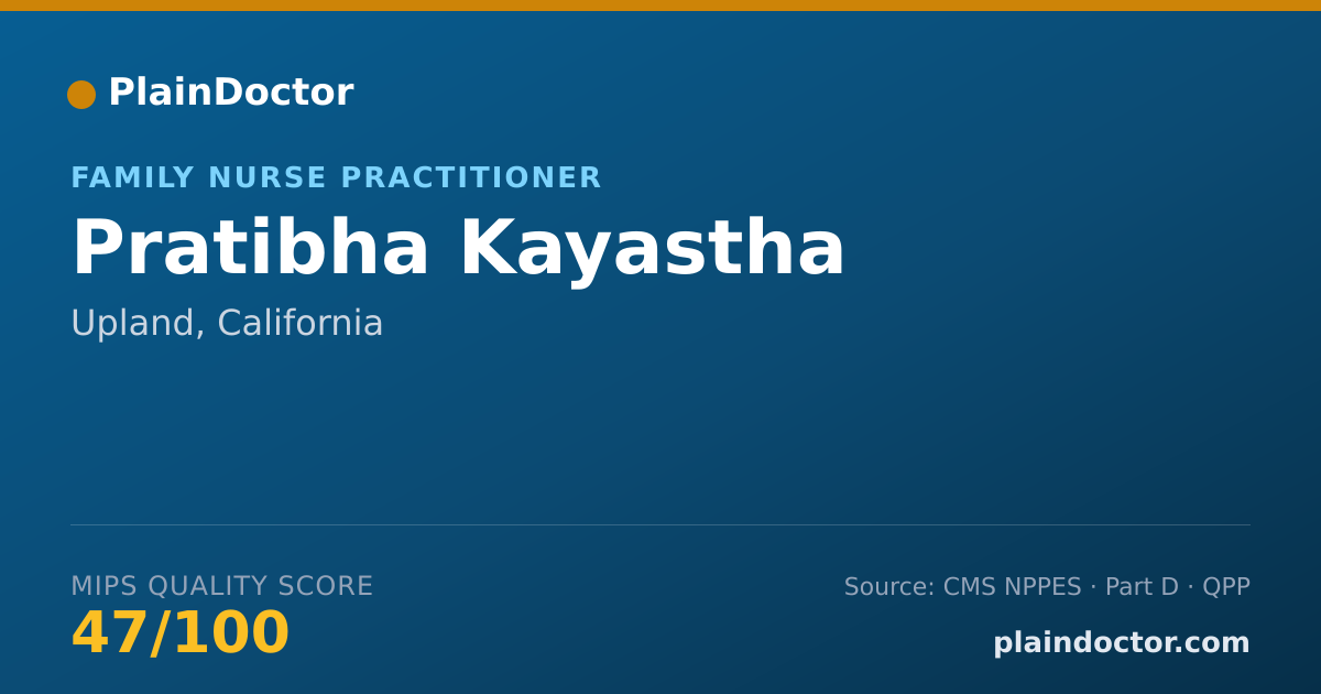 Shareable card for Pratibha Kayastha - Family Nurse Practitioner, Upland, CA