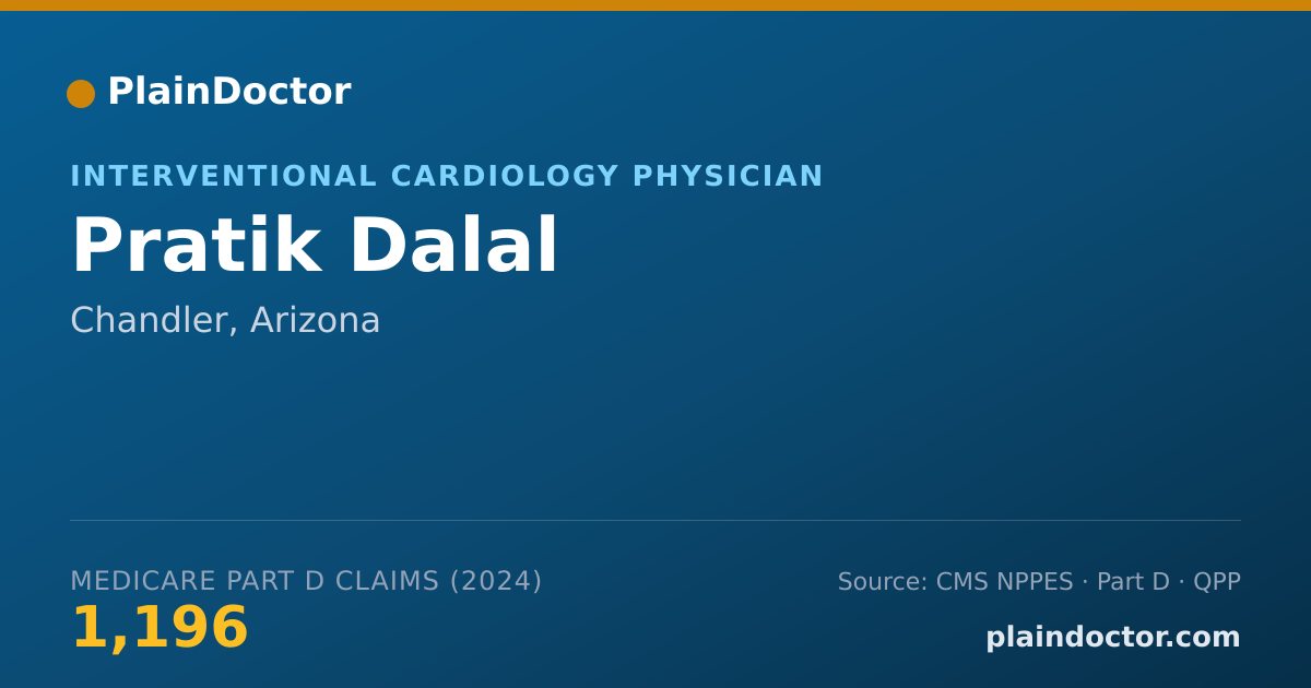Shareable card for Pratik Dalal - Cardiovascular Disease Physician, Chandler, AZ