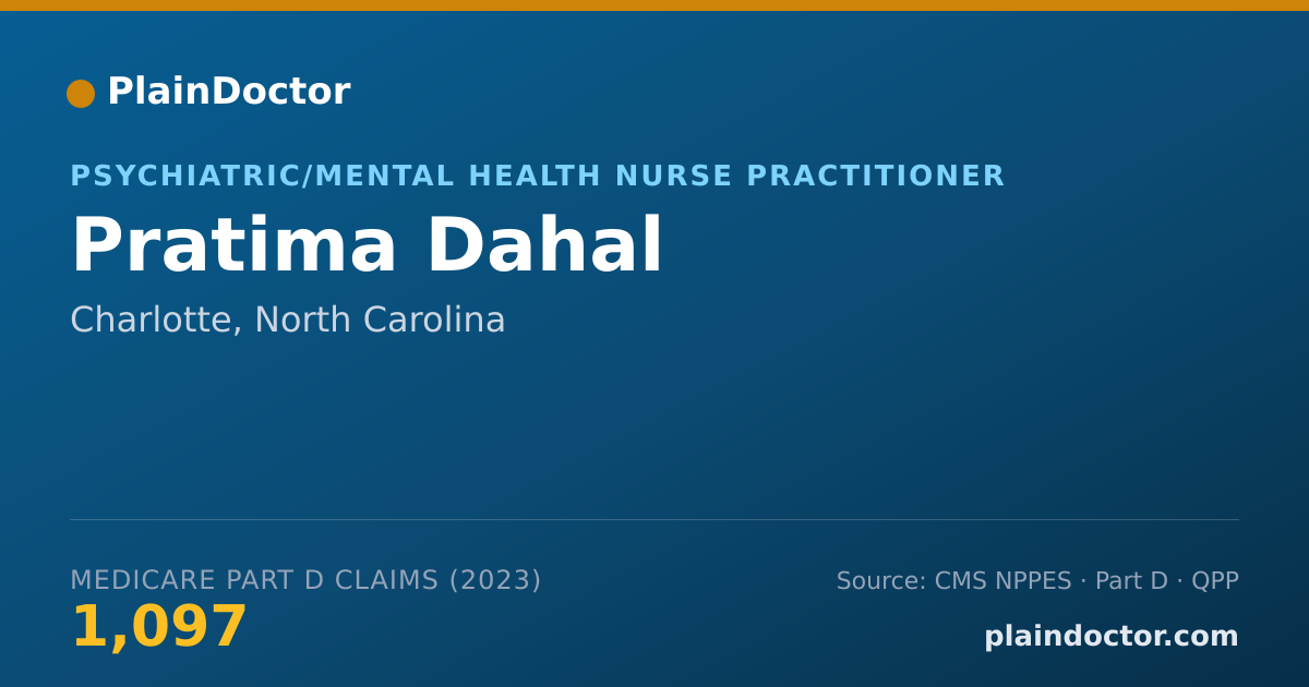 Shareable card for Pratima Dahal - Psychiatric/Mental Health Nurse Practitioner, Charlotte, NC