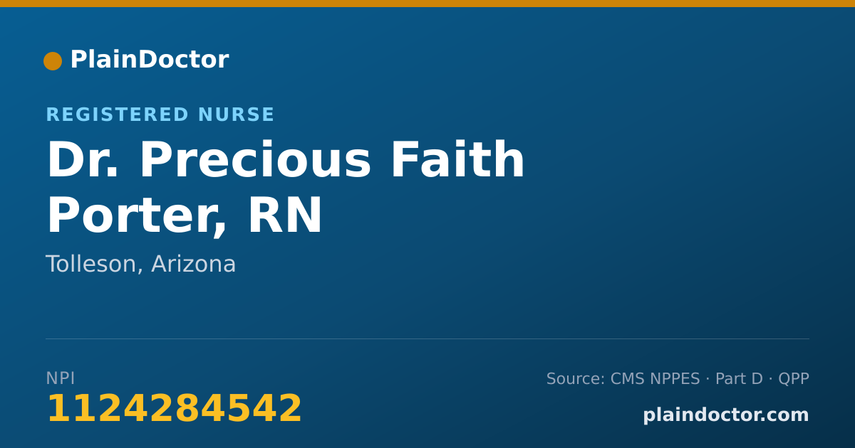 Shareable card for Precious Faith Porter, RN - Registered Nurse, Tolleson, AZ