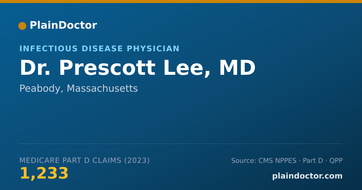 Shareable card for Prescott Lee, MD - Infectious Disease Physician, Peabody, MA