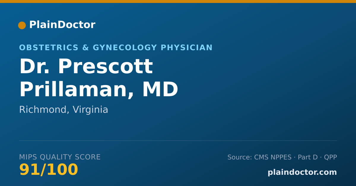 Shareable card for Prescott Prillaman, MD - Obstetrics & Gynecology Physician, Richmond, VA