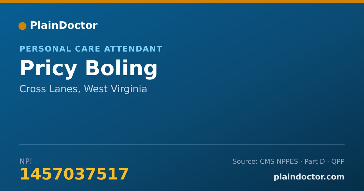Shareable card for Pricy Boling - Personal Care Attendant, Cross Lanes, WV