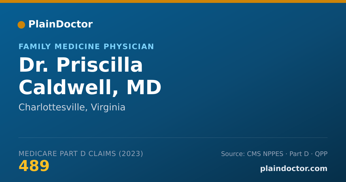 Shareable card for Priscilla Caldwell, MD - Family Medicine Physician, Charlottesville, VA
