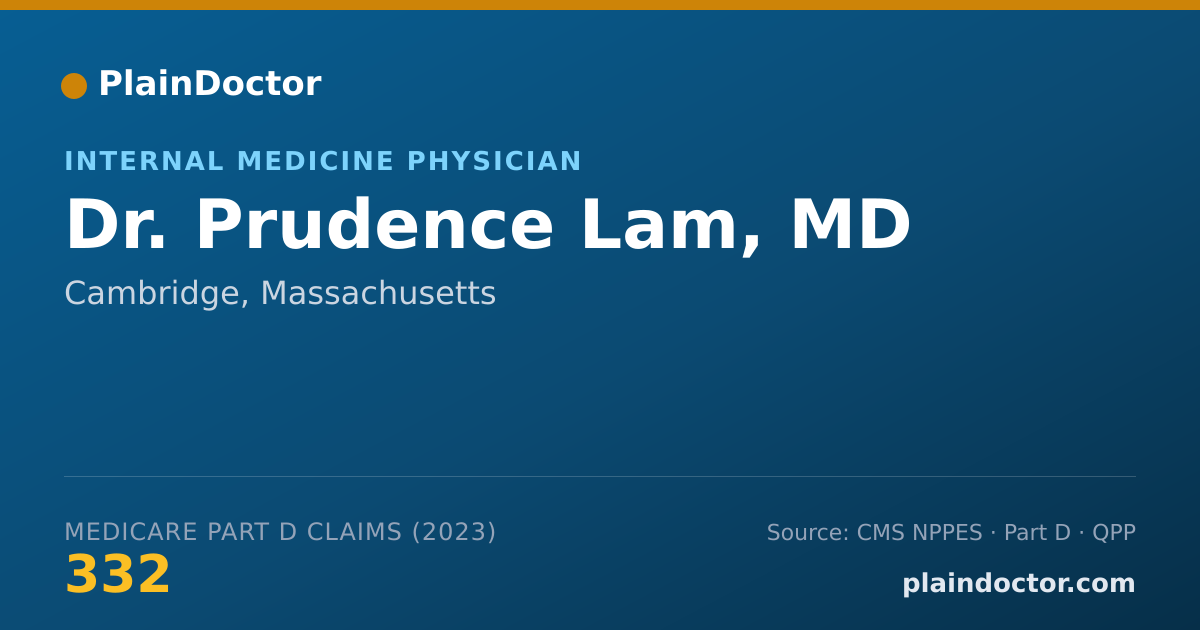 Shareable card for Prudence Lam, MD - Internal Medicine Physician, Cambridge, MA
