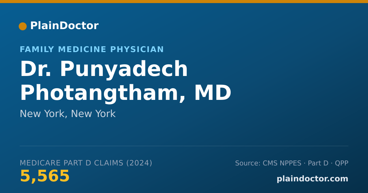 Shareable card for Punyadech Photangtham, MD - Family Medicine Physician, New York, NY