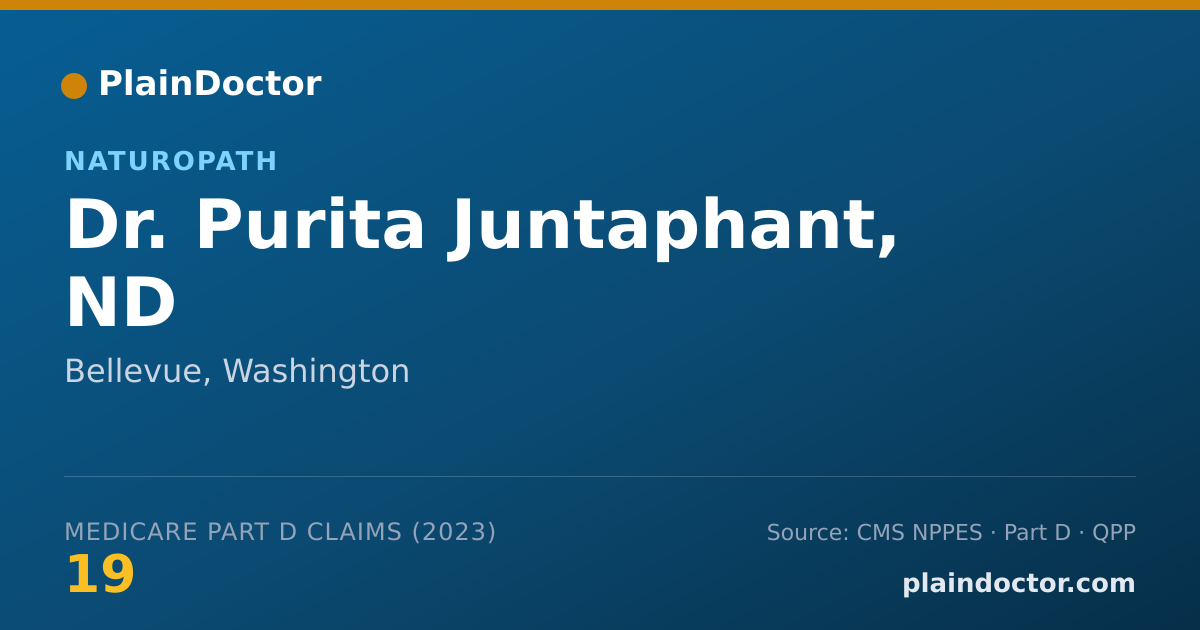Shareable card for Purita Juntaphant, ND - Naturopath, Bellevue, WA